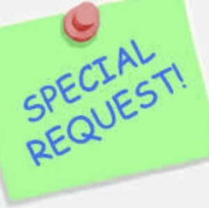 Special request hold for Sunday